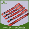 Single and Cheap Festival Polyester Satin Wristband with Custom Closure